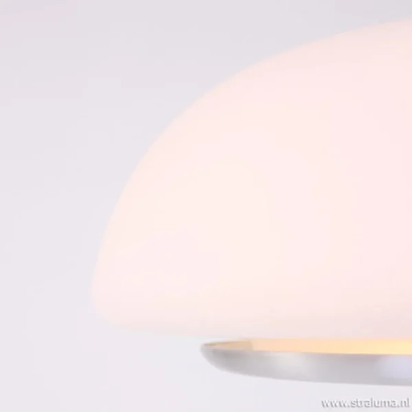 Clearance Straluma Tafellamp Purissima staal met opaal glas