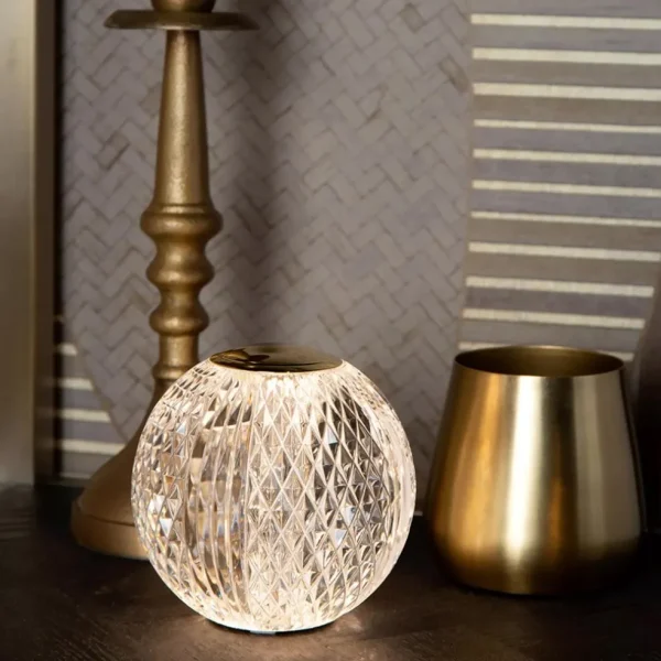 tafellamp_transparantgoud_3-1.webp Flash Sale Straluma Tafellamp transparant/goud oplaadbaar en dimbaar
