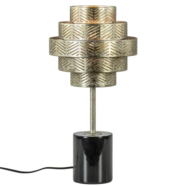 tafellamp_vegas_oud_zilve_1.webp Cheap Straluma Tafellamp Vegas oud zilver/marmer zwart