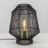 Clearance Straluma Tafellamp Vitora mat zwart met bronzen fitting