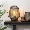Clearance Straluma Tafellamp Vitora mat zwart met bronzen fitting
