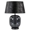 Sale Straluma Tafellamp zwart glas met ronde kap 40 cm