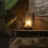 New Straluma Tafellamp zwart met robuuste glazen kap