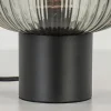 Best Straluma Tafellamp zwart met ronde smoke glazen kap