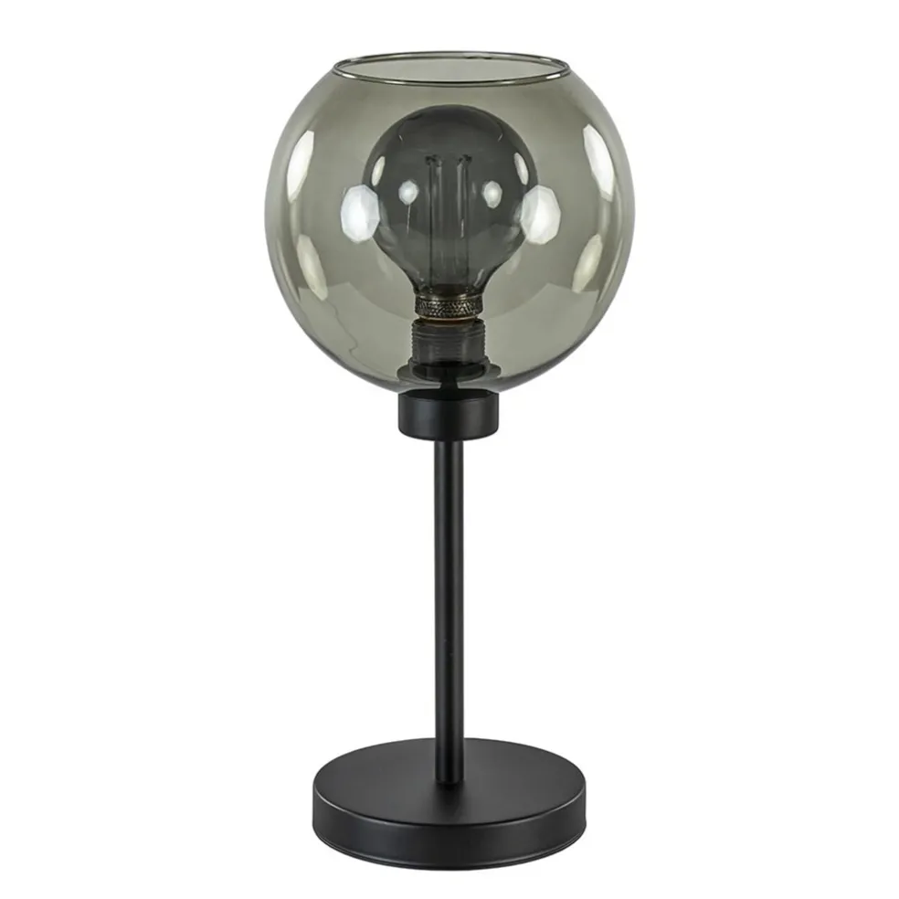 tafellamp_zwart_met_smoke_0.webp Store Straluma Tafellamp zwart met smoke glazen bol