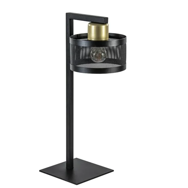 Shop Straluma Tafellamp zwart/goud met ronde kap