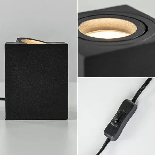 Cheap Straluma Tafelspot/vloerspot Rebel zwart vierkant