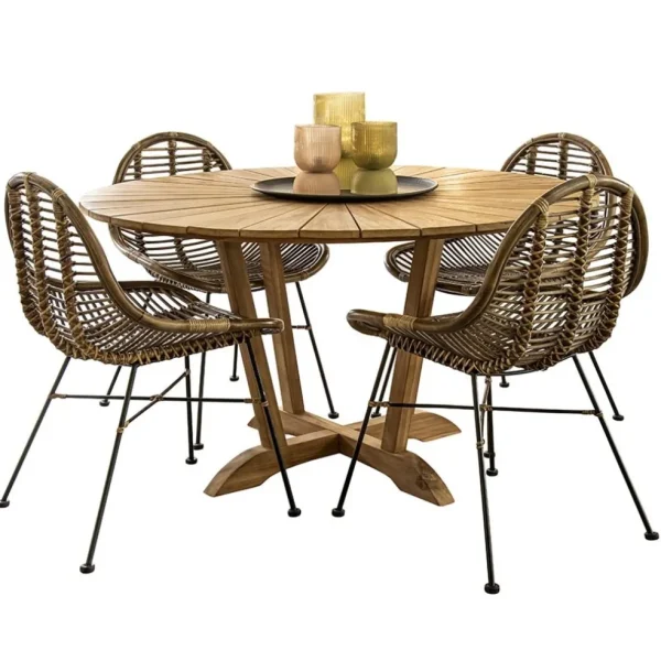 teak_houten_buitentafel_r_4.webp New Straluma Teak houten buitentafel rond 130 cm