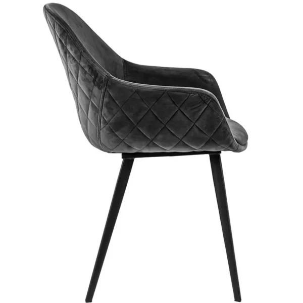 trendy_armstoel_velvet_gr_2.webp Hot Straluma Trendy armstoel velvet grey met zwart metalen poot