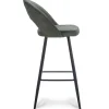Fashion Straluma Trendy barkruk velours met zwart metalen poot