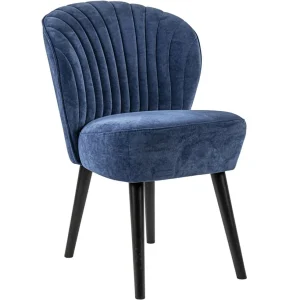 trendy_eetkamerstoel_blau_0-1.webp Discount Straluma Trendy eetkamerstoel blauw met zwarte houten poot