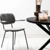 Hot Straluma Trendy eetkamerstoel Emma velvet grijs