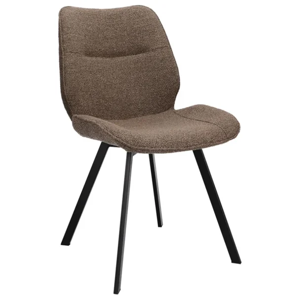 trendy_eetkamerstoel_stof_0.webp Shop Straluma Trendy eetkamerstoel stof bruin met zwarte poot