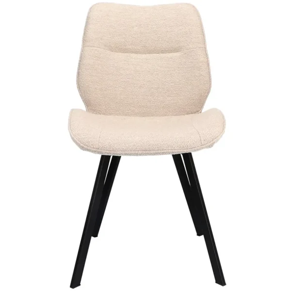 Cheap Straluma Trendy eetkamerstoel stof naturel met zwarte poot