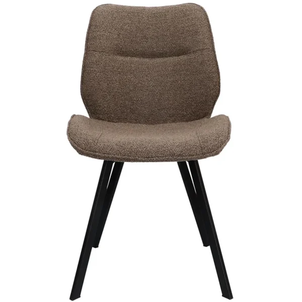 trendy_eetkamerstoel_stof_1.webp Shop Straluma Trendy eetkamerstoel stof bruin met zwarte poot