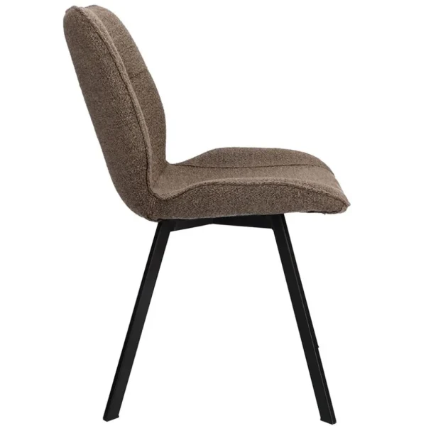 trendy_eetkamerstoel_stof_2.webp Shop Straluma Trendy eetkamerstoel stof bruin met zwarte poot