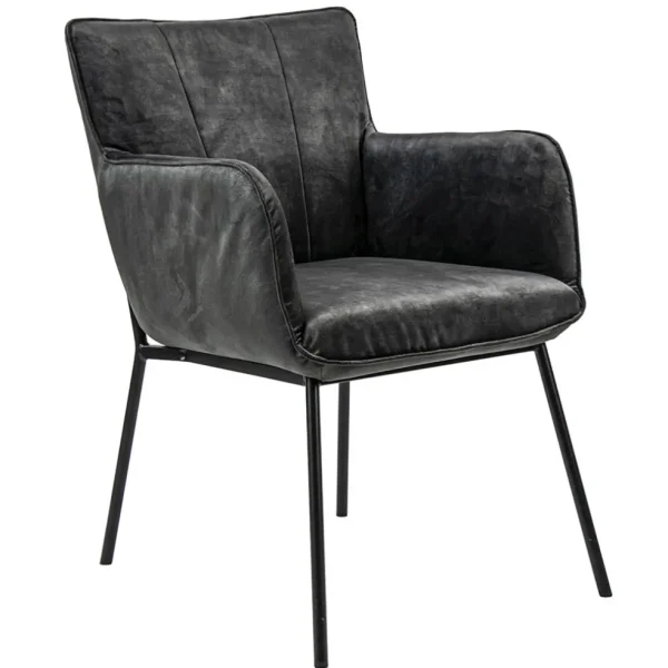 trendy_eetkamerstoel_velo_0-1.webp Best Sale Straluma Trendy eetkamerstoel velours antraciet met armleuning