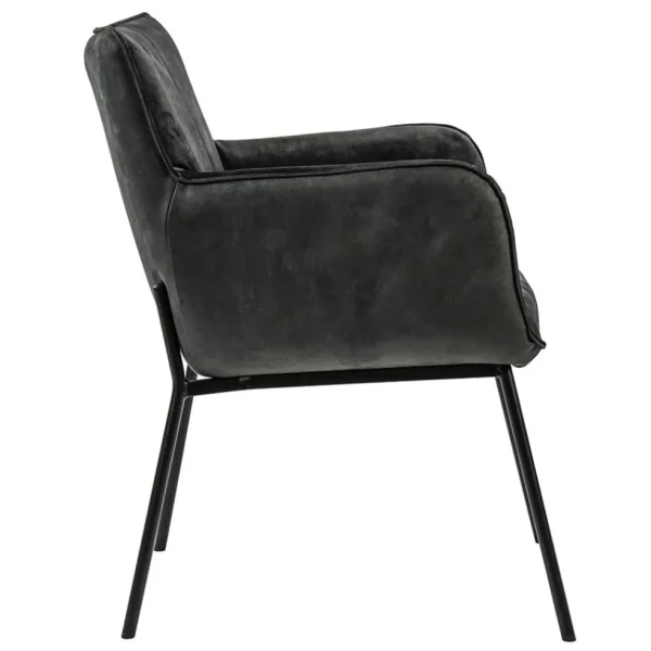 trendy_eetkamerstoel_velo_2-1.webp Best Sale Straluma Trendy eetkamerstoel velours antraciet met armleuning