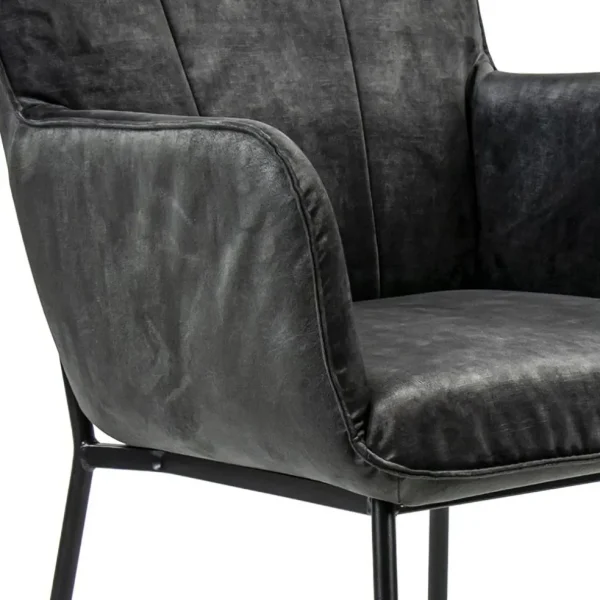 trendy_eetkamerstoel_velo_3-1.webp Best Sale Straluma Trendy eetkamerstoel velours antraciet met armleuning