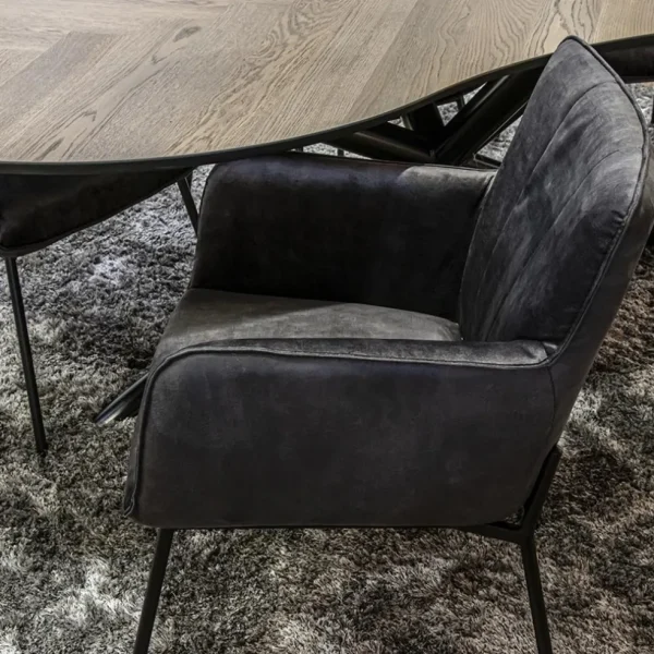 trendy_eetkamerstoel_velo_4-1.webp Best Sale Straluma Trendy eetkamerstoel velours antraciet met armleuning