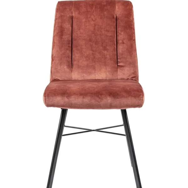 Hot Straluma Trendy eetkamerstoel velvet blush met zwarte pootjes