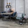 Clearance Straluma Trendy moderne eetkamerstoel metaal/stof