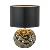 New Straluma Trendy tafellamp keramiek goud met zwarte kap