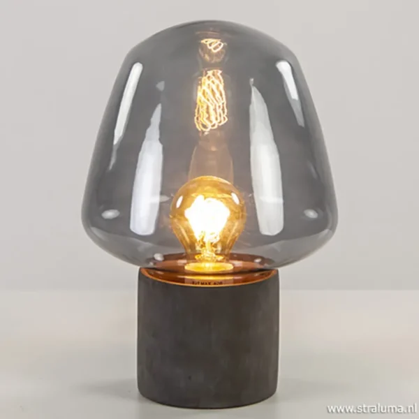 Fashion Straluma Trendy tafellamp met smokey glas