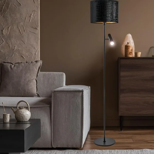 trendy_vloerlamp_met_kap__4.webp Cheap Straluma Trendy vloerlamp met kap zwart met goud
