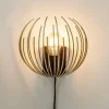 Cheap Straluma Trendy wandlamp goud met zwart inclusief snoer