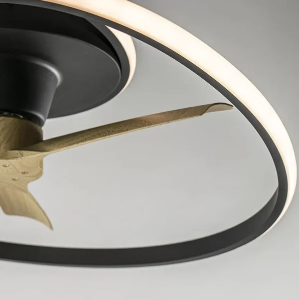 Outlet Straluma Ventilator Ocean zwart/hout + remote cct