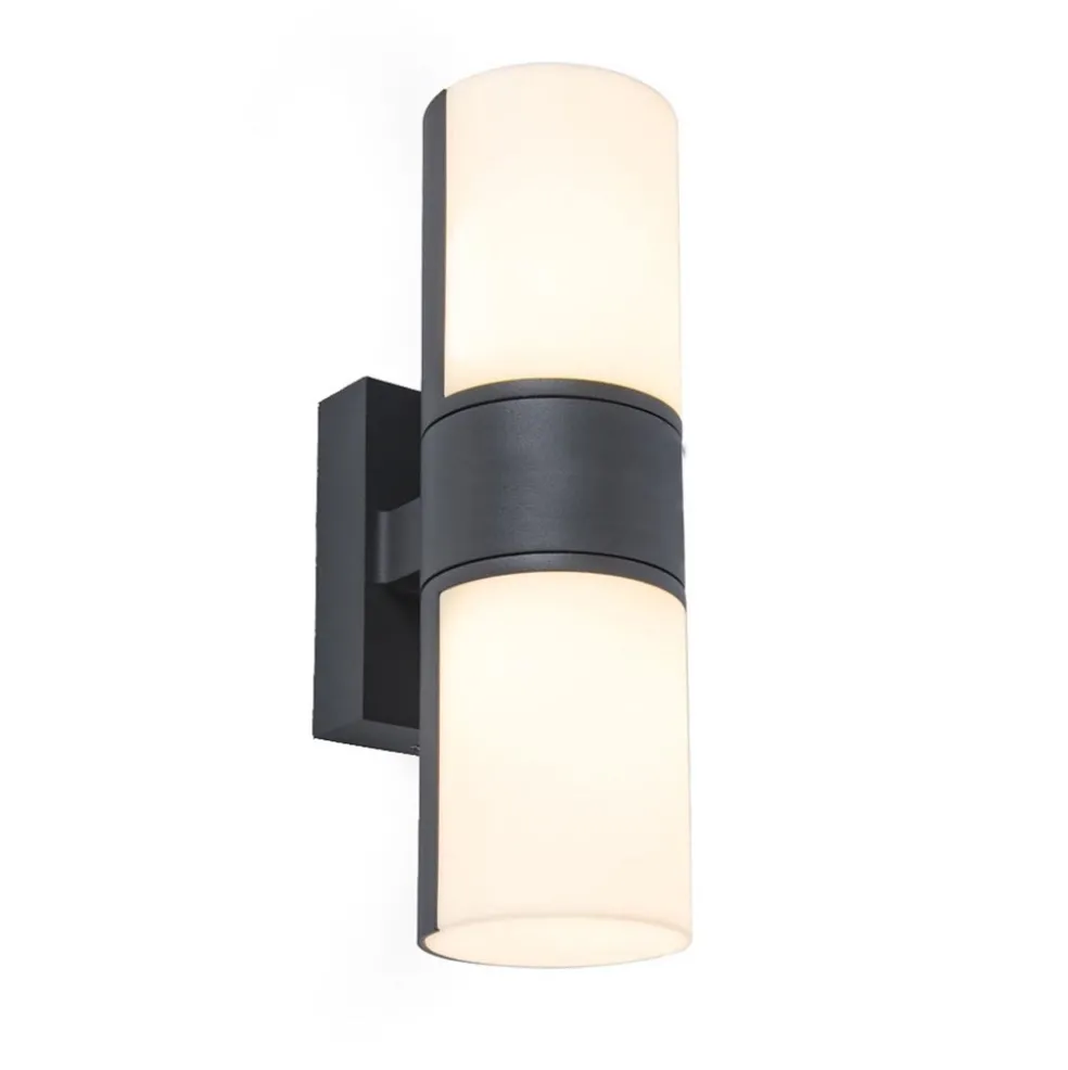 verstelbare_led_buitenlam_0.webp Sale Straluma Verstelbare LED buitenlamp 2-lichts cilinder donker grijs