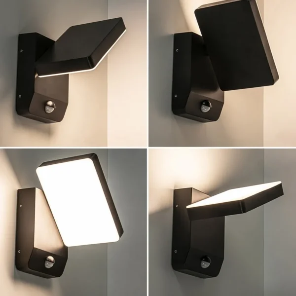 Online Straluma Verstelbare LED buitenlamp zwart IP54 met sensor
