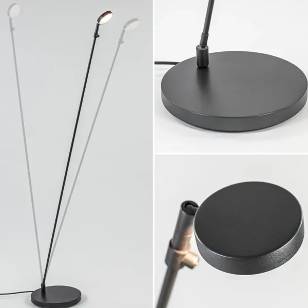 verstelbare_led_leeslamp__2-1.webp Fashion Straluma Verstelbare LED leeslamp zwart geborsteld staal dim-to-warm