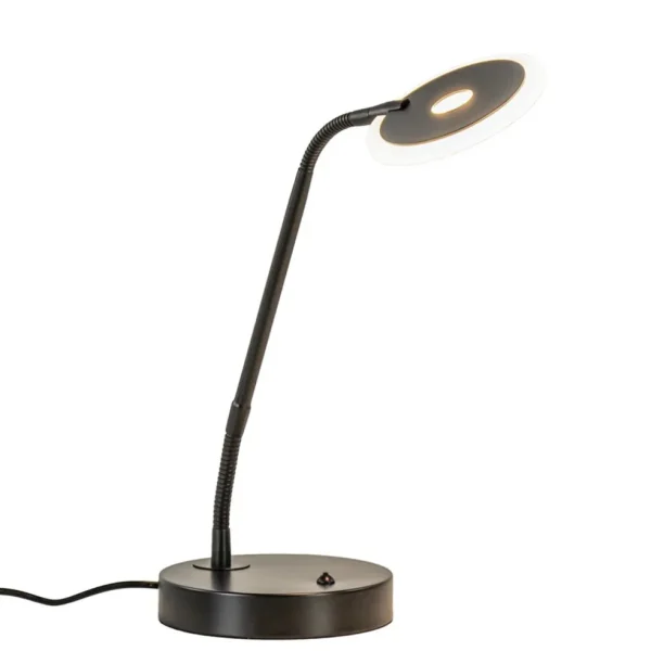verstelbare_led_tafelbure_1.webp Outlet Straluma Verstelbare LED tafel/bureaulamp mat zwart dimbaar