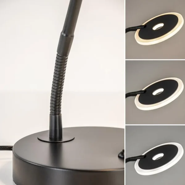 verstelbare_led_tafelbure_3.webp Outlet Straluma Verstelbare LED tafel/bureaulamp mat zwart dimbaar