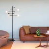 Best Sale Straluma Verstelbare 5-lichts LED vloerlamp zwart dimbaar