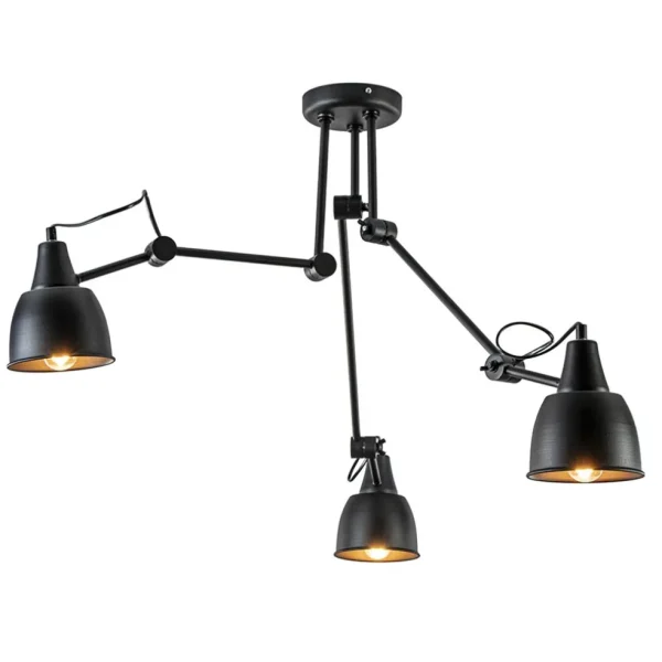 verstelbare_lichts_plafon_1.webp Discount Straluma Verstelbare 3-lichts plafondlamp met zwarte kappen