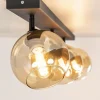 Cheap Straluma Verstelbare 3-lichts plafondlamp met amber glas