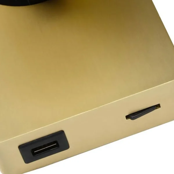 verstelbare_wandlamp_mat__2.webp Cheap Straluma Verstelbare wandlamp mat goud inclusief dimbaar LED en USB