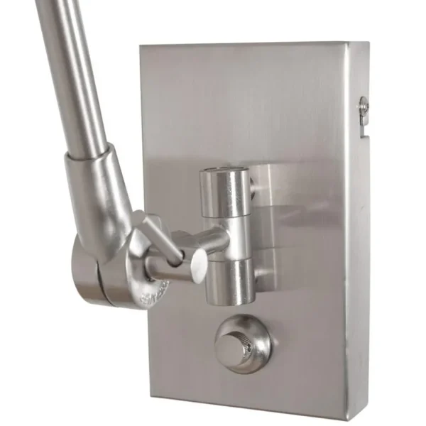 verstelbare_wandlamp_staa_2.webp Flash Sale Straluma Verstelbare wandlamp staal met velourse kap zilver