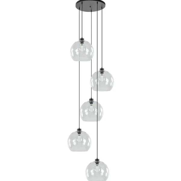 videlamp__multipendel_zwa_0.webp Shop Straluma Videlamp / multipendel zwart met 5 helder glazen bollen
