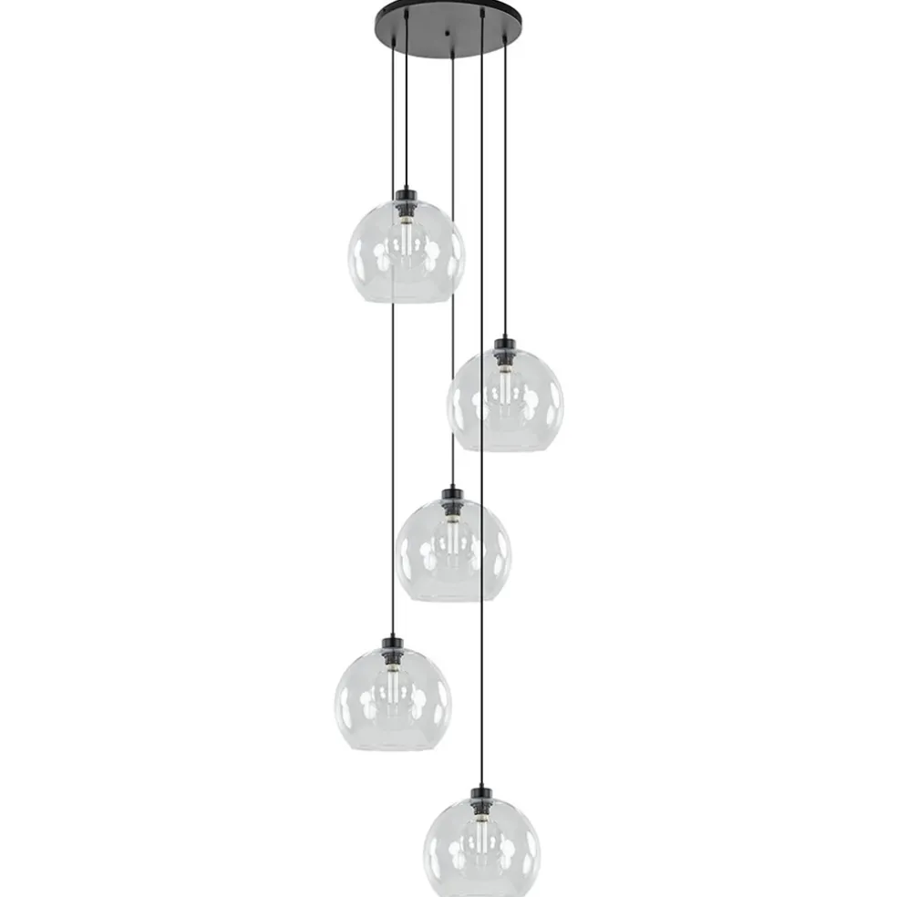 videlamp__multipendel_zwa_0.webp Shop Straluma Videlamp / multipendel zwart met 5 helder glazen bollen