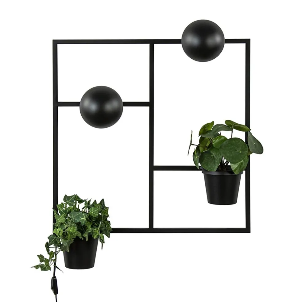 vierkant_wandrek_met_plan_0.webp Store Straluma Vierkant wandrek met plantenpotten en E27 fittingen