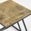 New Straluma Vierkante bijzettafel zwart met mango hout