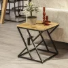 New Straluma Vierkante bijzettafel zwart met mango hout