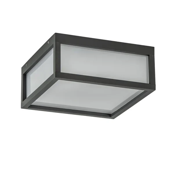 vierkante_buitenlamp_dark_0.webp Online Straluma Vierkante buitenlamp dark grey plafond/wand