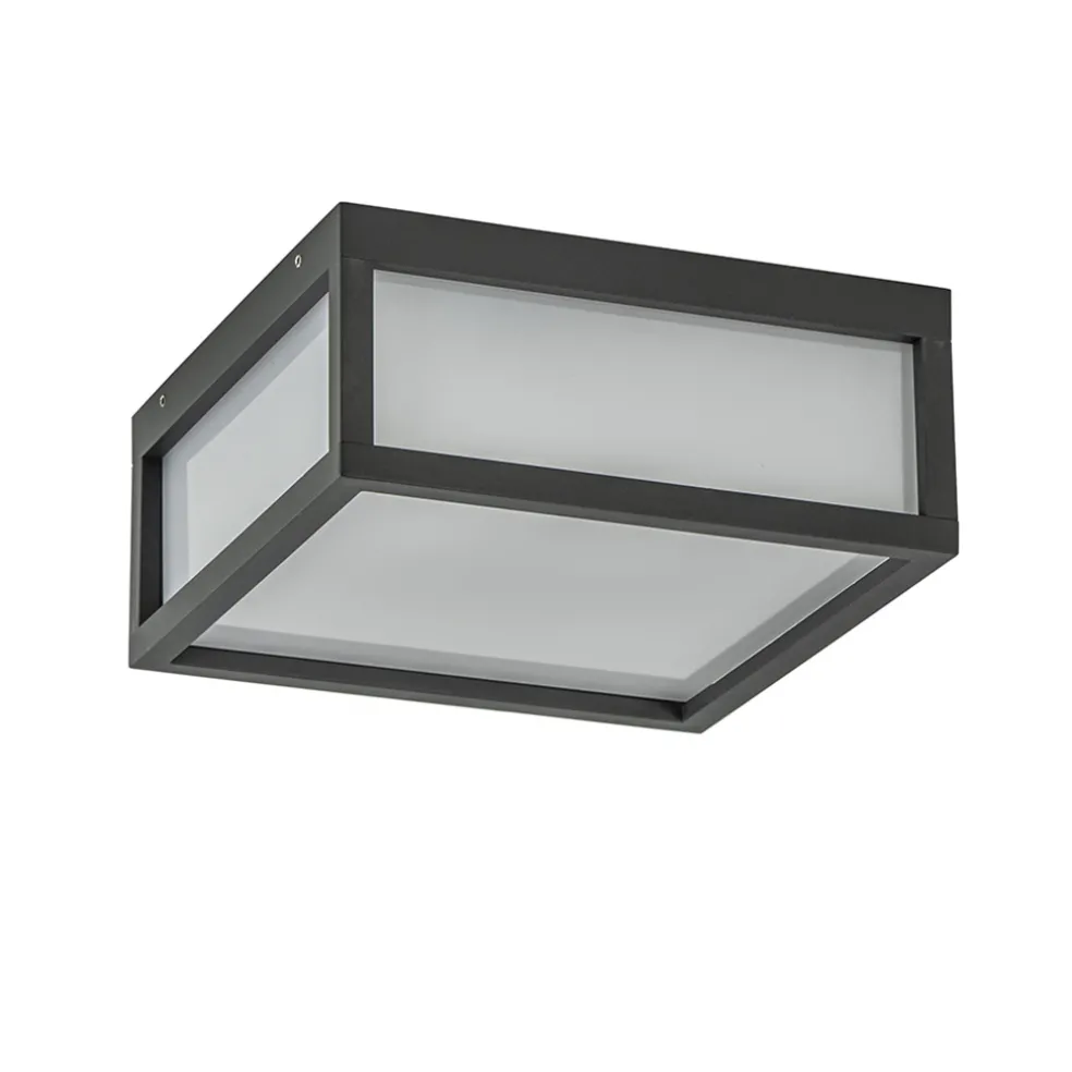 vierkante_buitenlamp_dark_0.webp Online Straluma Vierkante buitenlamp dark grey plafond/wand