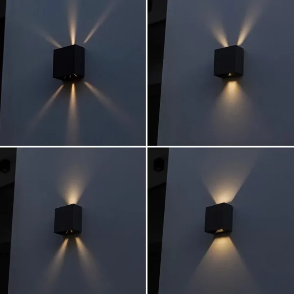 vierkante_led_buitenlamp__1-1.webp New Straluma Vierkante LED buitenlamp wand zwart up+down
