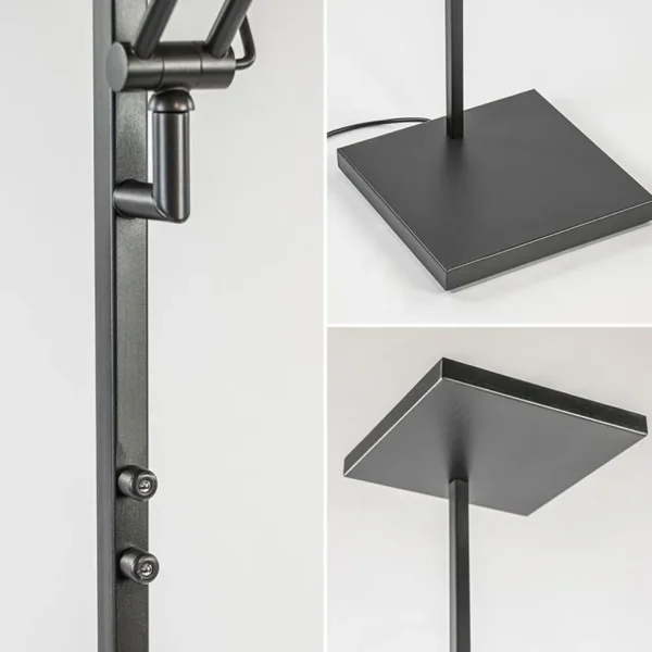 Cheap Straluma Vierkante uplighter zwart met verstelbare leesarm